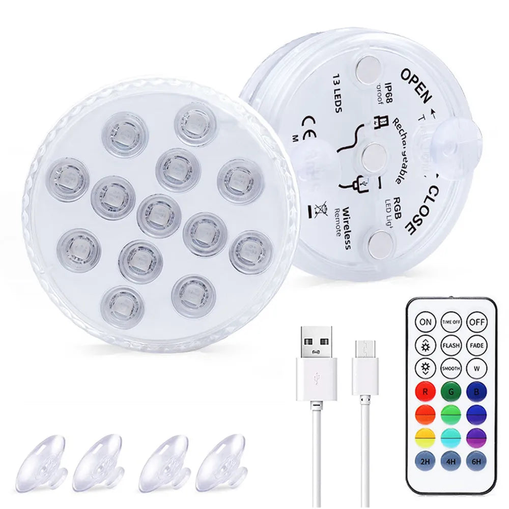 13 LEDs Magnetic Submersible Light