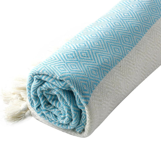 Load image into Gallery viewer, 40x71 Inch Large Size Turkish  Pestemal Beach Bath Towel Quick Dry Diamond Weave Cotton Blanket for BathBeach Pool Lightweight

